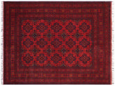 handmade Tribal Biljik Khal Mohammadi Red Blue Hand Knotted RECTANGLE 100% WOOL area rug 6x8